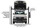 Atlas Garage PRO8000EXT-L 8,000 lb + RJ35 Sliding Jacks Combo 4-Post Lift