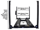 Atlas Garage PRO8000EXT-L 8,000 lb + RJ35 Sliding Jacks Combo 4-Post Lift